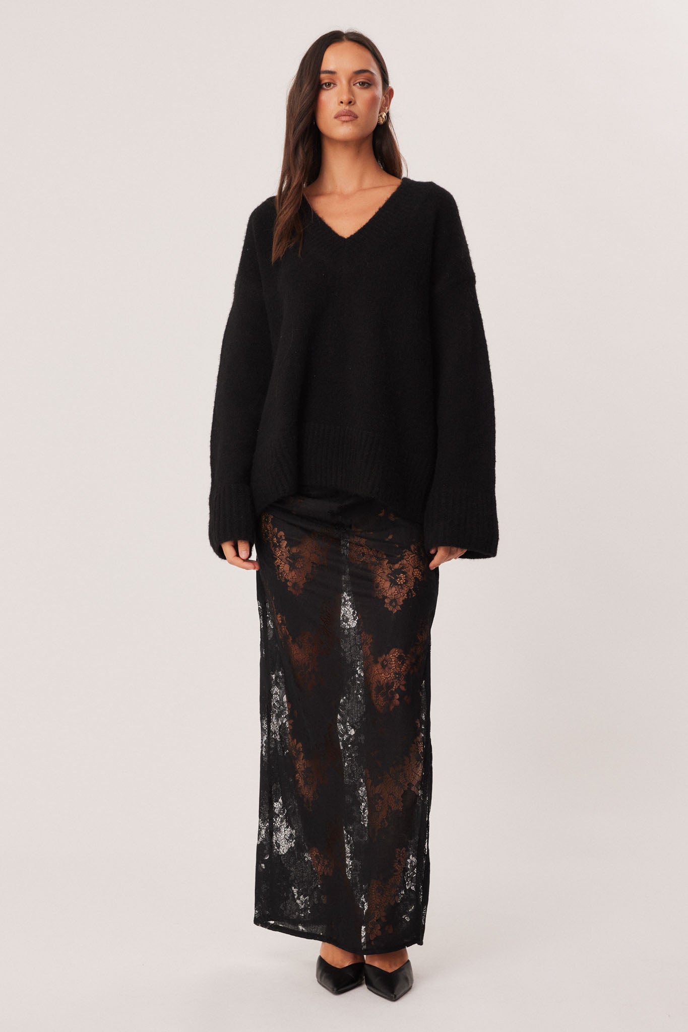 MISHKA LACE MAXI SKIRT - Image 1